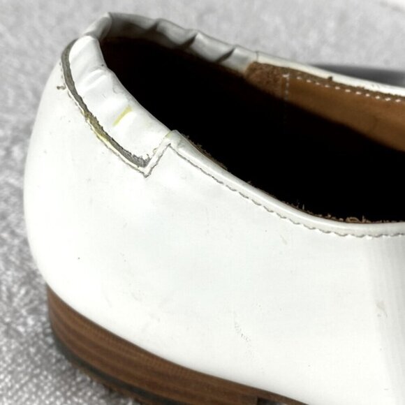 John Fluevog Two Tone Blk & Wht Patent Leather The Gateways Johnston Monkstrap 8 - Picture 9 of 15